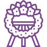 Elegant purple wreath illustration